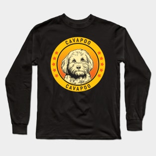 Cavapoo Dog Portrait Long Sleeve T-Shirt